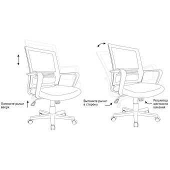 Кресло оператора Helmi HL-M07 "Comfort", ткань, спинка сетка черная/сиденье TW черная, механизм кача