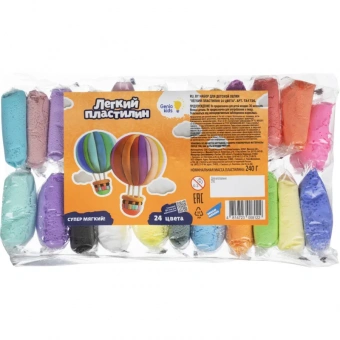 Воздушный пластилин Genio Kids Лёгкий пластилин 24 цвета 240 г (TA1726)