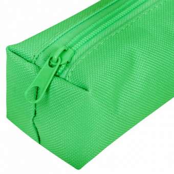 Пенал-тубус ПИФАГОР на молнии, ткань, зеленый, 20х5 см