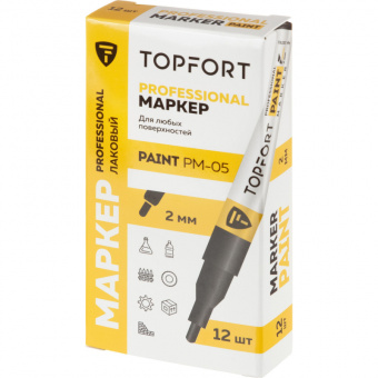 Маркер лаковый TOPFORT Paint 2 мм черный