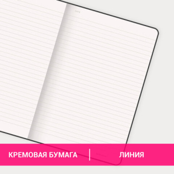 Блокнот А5 (130х210 мм), BRAUBERG ULTRA, балакрон, 80 г/м2, 96 л., линия, темно-синий, 113045
