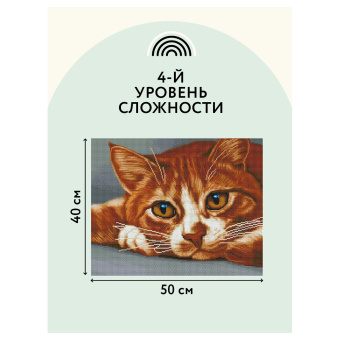 Алмазная мозаика ТРИ СОВЫ "Рыжик", 40*50см, холст, картонная коробка с пластиковой ручкой
