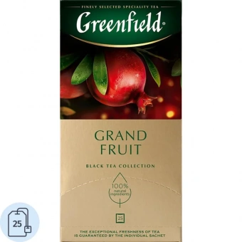 Чай Greenfield Grand Fruit черный с гранатом 25 пакетиков