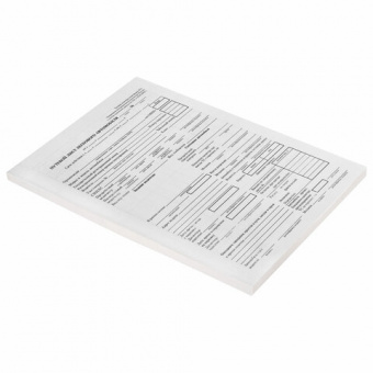 Бланк бухгалтерский типографский "Путевой лист легкового автомобиля", А5 (140х197 мм), СКЛЕЙКА 100 ш