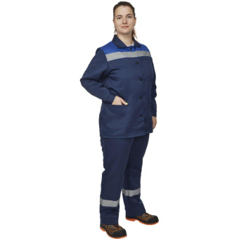 Костюм рабочий летний жен. л16-КПК с СОП син/вас (р.60-62) 158-164