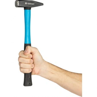 Молоток 500 г TOPFORT из углеродистой стали, фибергласовая рукоятка