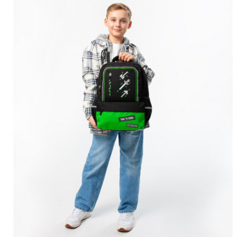 Рюкзак BRAUBERG STAR, 1 отделение, 5 карманов, "Digital tools", черный, 40x29x13 см, 273133