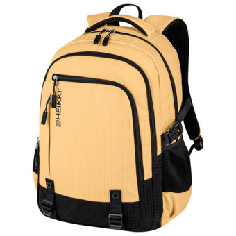 Рюкзак HEIKKI VALUABLE (ХЕЙКИ) универсальный, 2 отделения, отделение для ноутбука, бежевый, 48x33x19 см, 273870