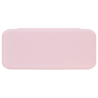 Пенал пластиковый BRAUBERG, пастельный розовый, наклейки в комплекте, 21х9х3 см, 272271