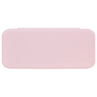 Пенал пластиковый BRAUBERG, пастельный розовый, наклейки в комплекте, 21х9х3 см, 272271