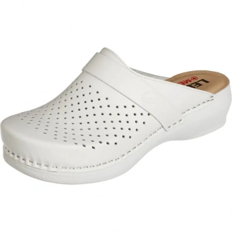 Сабо женские Leon MED102 ПУ из натуральной кожи белые размер 41