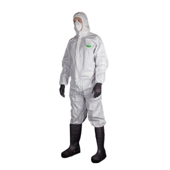 Комбинезон одноразовый с капюшоном белый Lakeland MicroMAX NS (размер М