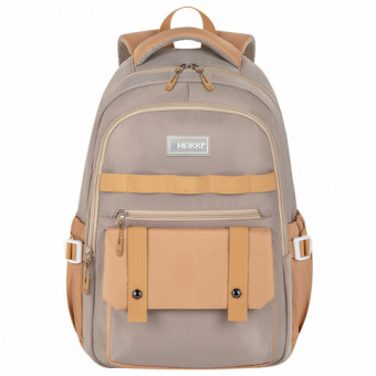Рюкзак HEIKKI GOODLY (ХЕЙКИ) универсальный, 2 отделения, отделение для ноутбука, бежевый, 46x33x18 с