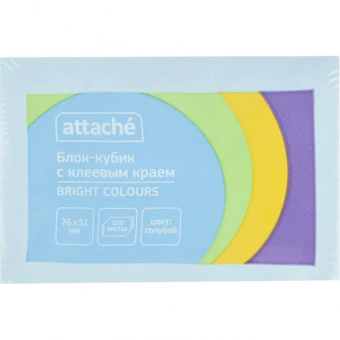 Стикеры Attache Simple 76х51 мм пастельные голубые (1 блок на 100 листов)