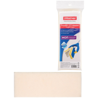 Насадка для швабры-бабочки OfficeClean Professional на липучке, 28*10см, спонж/микрофибра