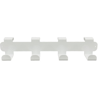 Вешалка настенная РЭ_ H1141W навесная, прямой гиб, 4 крючка, белый (611036)