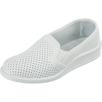 Спец.обувь Сабо Таня жен.нат.кожа белые(р.40)(260) (55-01)