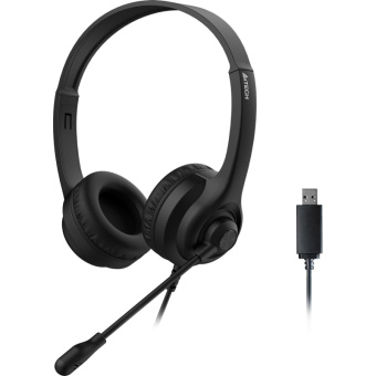 Наушники с микрофоном A4Tech HU-8 черный 2м накладные USB