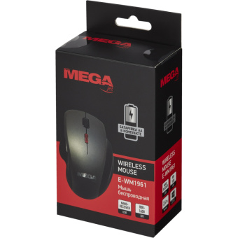 Мышь компьютерная ProMega E-WM1961 черная/серая, 1000-1600DPi, 2.4Ггц