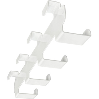 Вешалка настенная РЭ_ H1141W навесная, прямой гиб, 4 крючка, белый (611036)