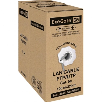 Кабель ExeGate Special UTP4-C5e-CCA-S26-IN-PVC-GY-100 UTP 5e <EX281818RUS