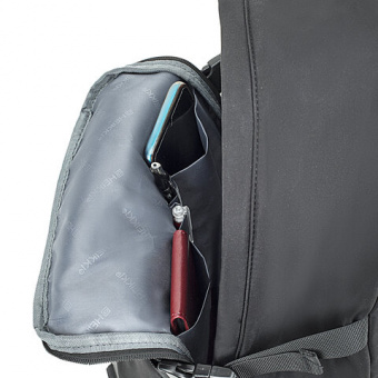 Рюкзак HEIKKI FUSION (ХЕЙКИ) универсальный, отделение для ноутбука, карман-антивор, черный, 43х30х14