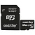 Карта памяти micro SDXC, 64 GB, SMARTBUY, 10 Мб/сек. (class 10), с адаптером, SB64GBSDCL10-01