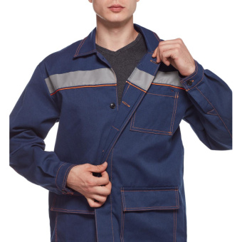 Костюм рабочий летний м л28-КПК с СОП т.син 44-46/182-188(Леон Спецодежда)