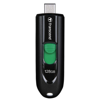 Флеш-диск 128GB TRANSCEND JetFlash 790C, разъем USB 3.2, черный/зеленый, TS128GJF790C