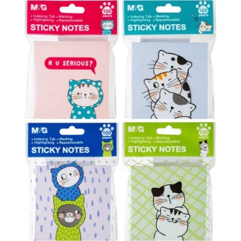 Стикеры M&G So Many Cats 76x76 мм в ассортименте (1 блок на 100 листов)
