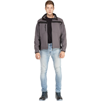 Куртка муж демисезонная софтшел LULEA cер/черн р.L (арт. LULE2GRGT)