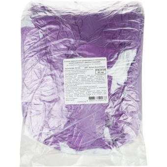 Бахилы одноразовые EleGreen полиэтиленовые 16 мкм белые/фиолетовые (50 пар в упаковке)