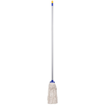 Швабра OfficeClean Professional, ручка 120см, насадка МОП хлопок, ворс 26см, 165г