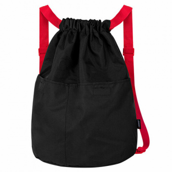 Рюкзак спортивный мешок HEIKKI PACK (ХЕЙКИ), 2 отделенения, увеличенный объем, 40х35 см, черно-красн