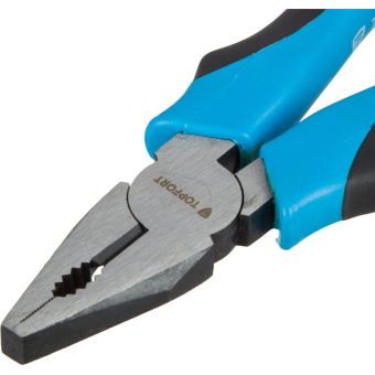 Плоскогубцы 180 мм TOPFORT из углеродистой стали с ручкой из ПВХ