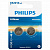 Батарейки литиевые PHILIPS Lithium CR2016, таблетки, дисковые, кнопочные, КОМПЛЕКТ 2 шт., в блистере, Б0064674