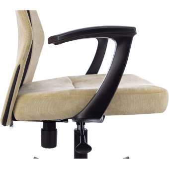 Кресло VB_EChair 225 DSL беж/черн Light-21 сетка/ткань хром