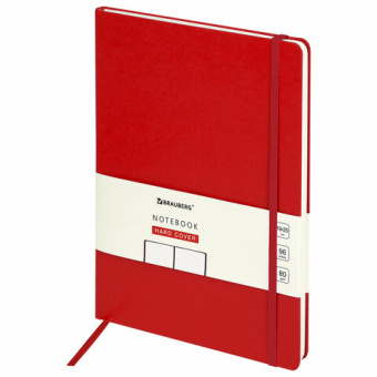 Блокнот-скетчбук БОЛЬШОЙ ФОРМАТ (180х250 мм) В5, BRAUBERG ULTRA, 80 г/м2, 96 л., без линовки, красны