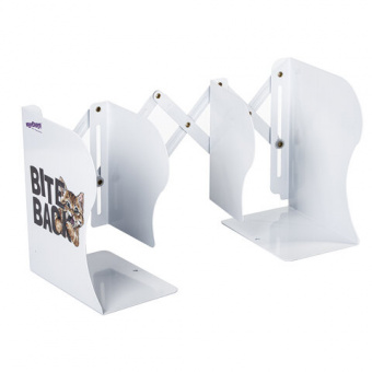 Подставка-держатель для книг и учебников ЮНЛАНДИЯ "Bite Back", раздвижная, металлическая, 237890, 23