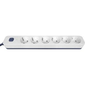 Сетевой фильтр Powercom SP-06W 1,8 м (6 розеток) белый/серый