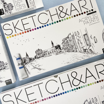 Краски акриловые SKETCH&ART 36цв x 12мл в коробке-пенале70-0056