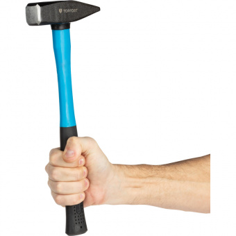 Молоток 800 г TOPFORT из углеродистой стали, фибергласовая рукоятка