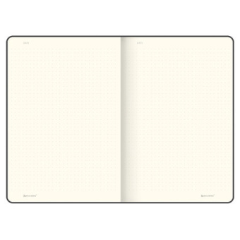 Блокнот А5 (148x218 мм), BRAUBERG "Metropolis Mix", под кожу, 80 л., в точку, черный, 113314, 113315