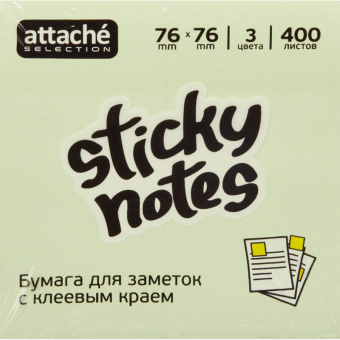 Блок-кубик Attache Selection куб 76х76, зелёный 400 л