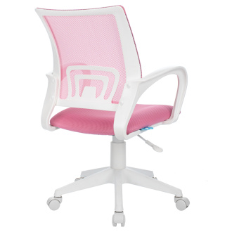 Кресло оператора Helmi HL-M95 R (W695) "Airy", спинка сетка розовая/сиденье ткань TW розовая, пиастра, пластик белый