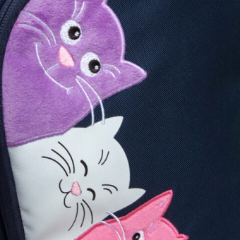 Рюкзак GRIZZLY школьный, анатомическая спинка, 2 отделения, для девочек, "STAY CHEERFUL", 38х28х18 см, RG-463-6/1