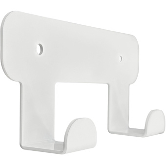 Вешалка настенная РЭ_H1021W, прямой гиб,2 крючка,белый (611047)