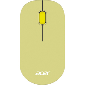 Мышь компьютерная Acer OMR205  оптич./1200dpi/беспроводн/USB/зеленый/желтый