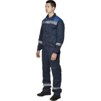 Костюм рабочий летний мужской Арсенал л20-КБР синий/васильковый с СОП (размер 52-54, рост 182-188)
