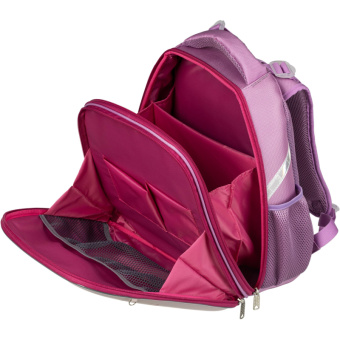 Ранец КОМУС Три богатыря Любава,Basic 2 отд.,эргоном. спинка,пайетки полиэс